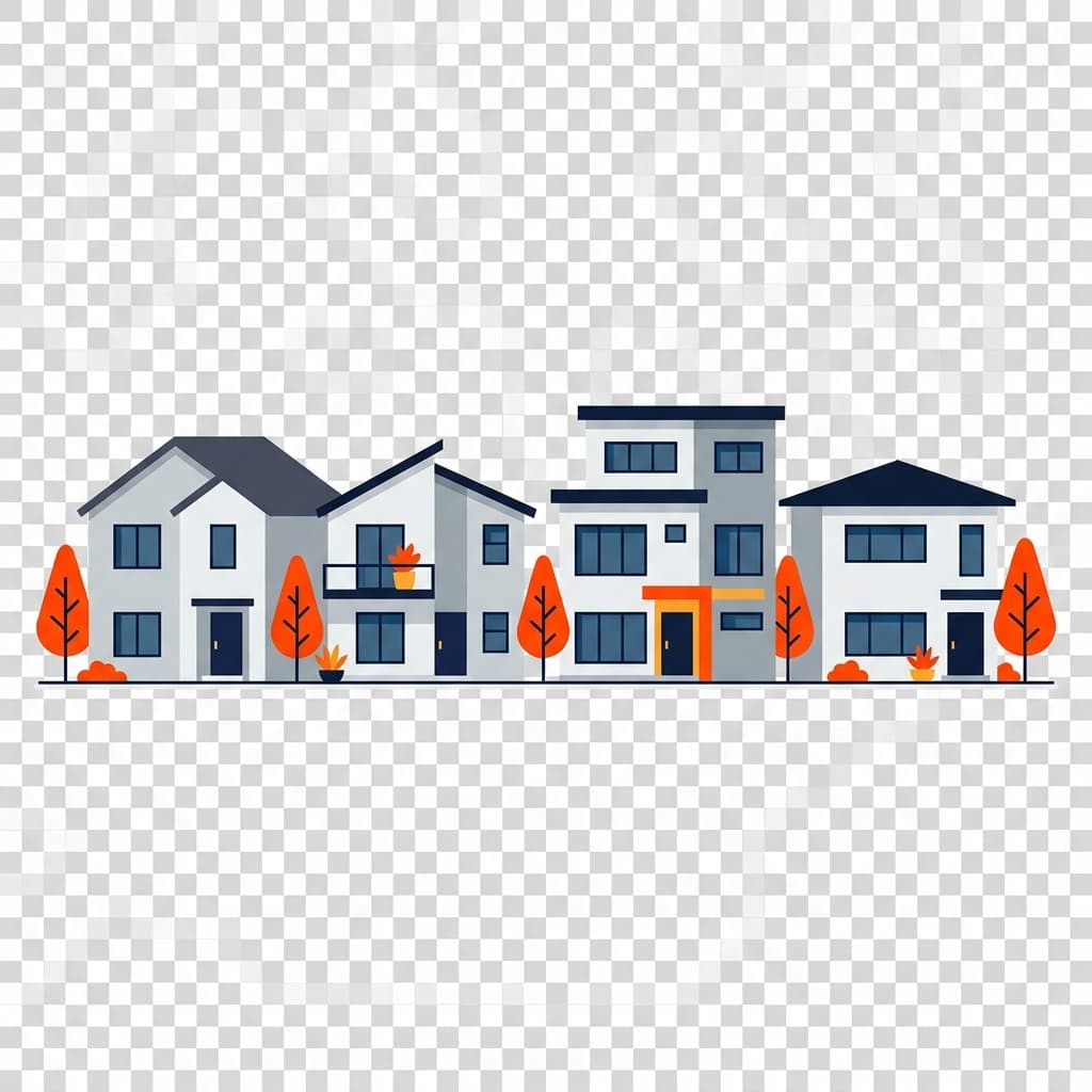 Craft My Space Houses Illustration