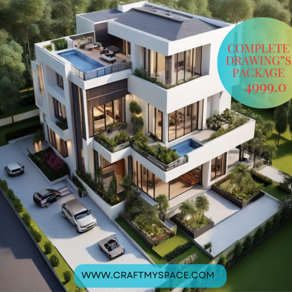 Complete house plan with details